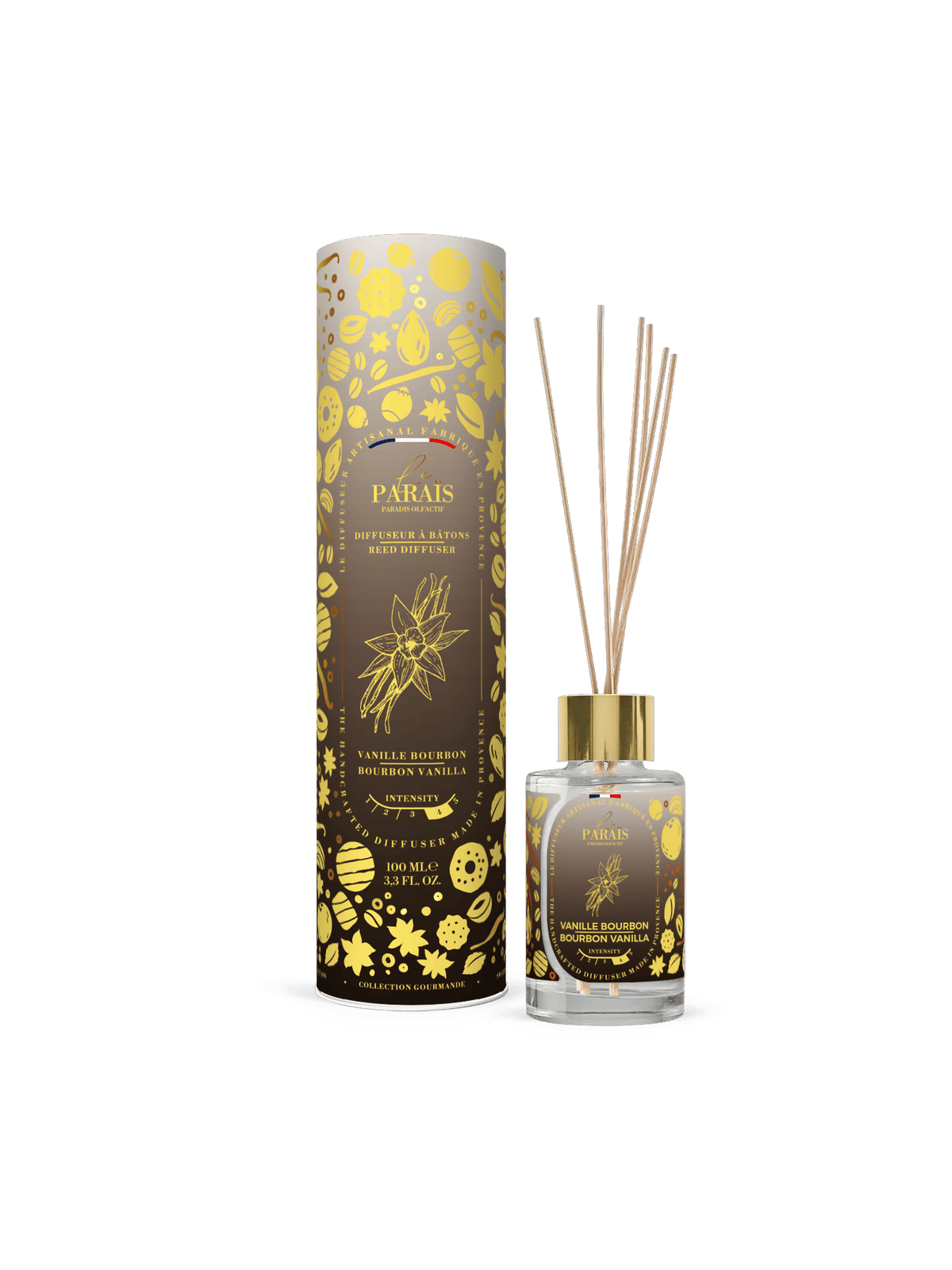 Diffuseur de parfum Vanille Bourbon 100 ml, Le Paraïs