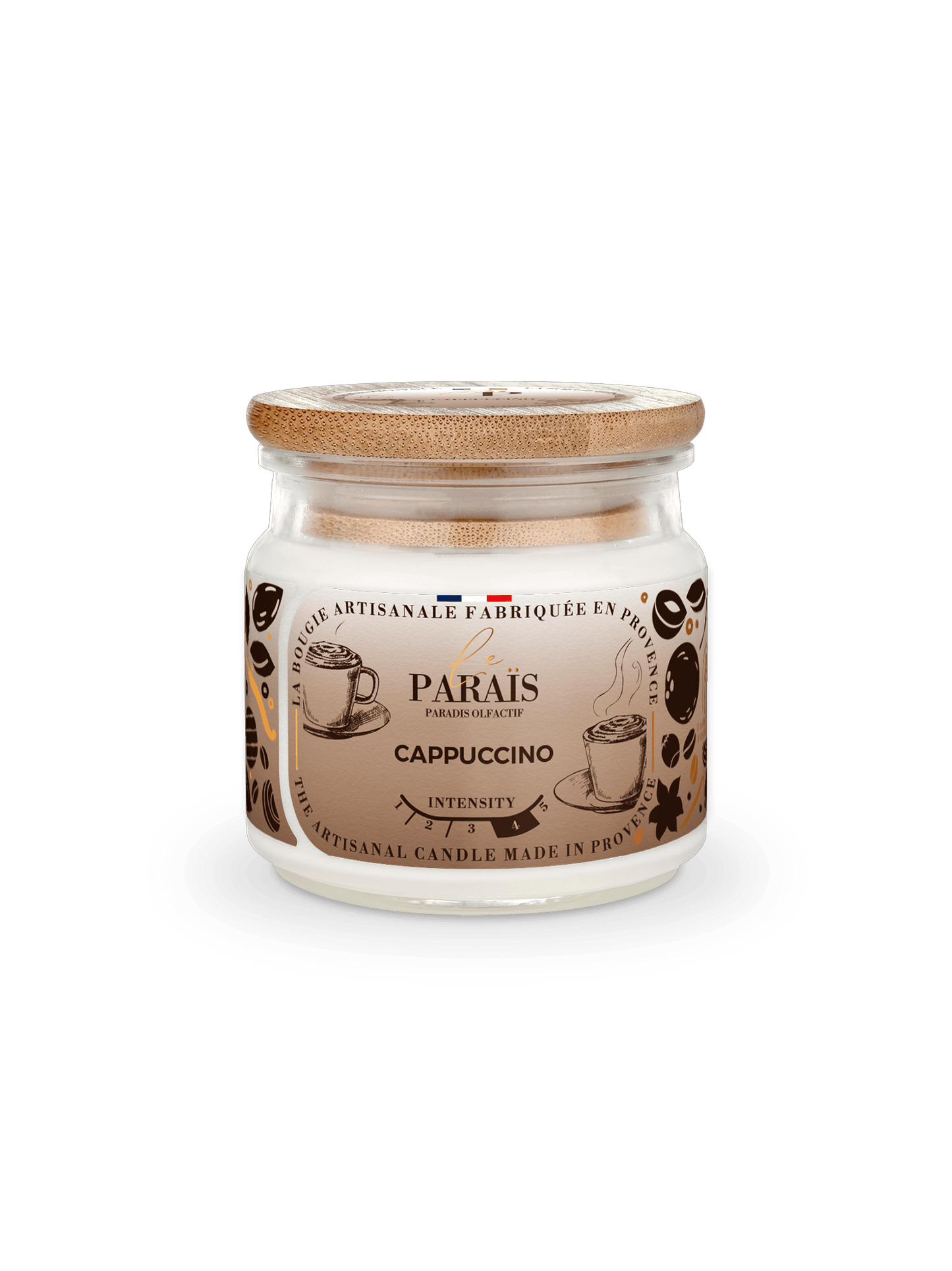 Bougie parfumée Cappuccino Le Paraïs 150ml