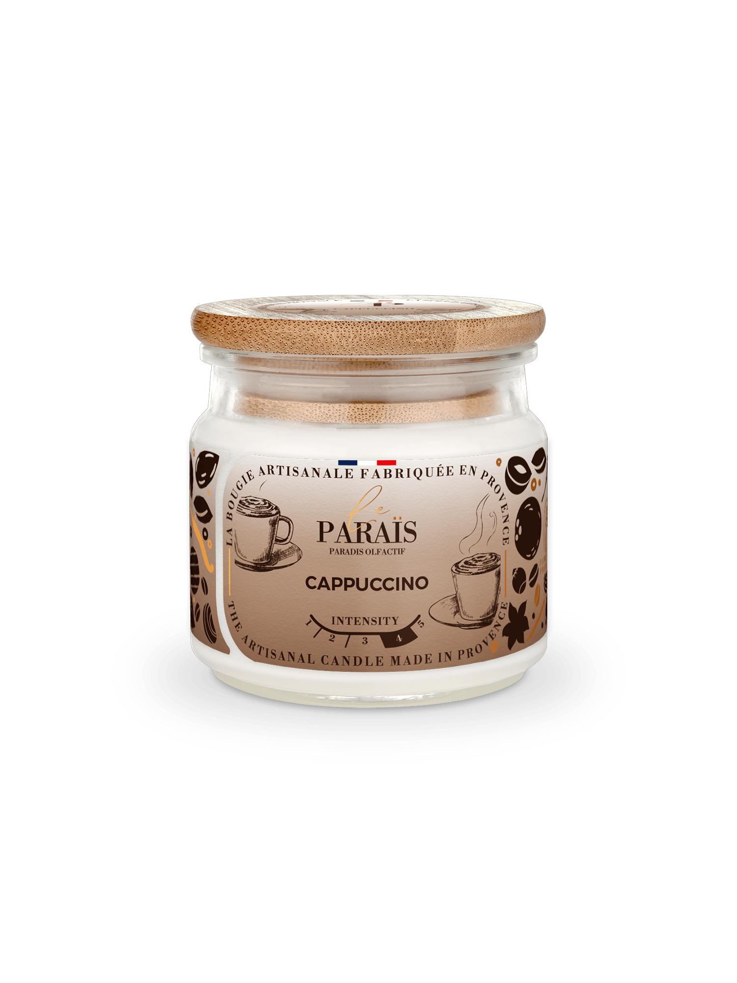 Bougie parfumée Cappuccino Le Paraïs 150ml