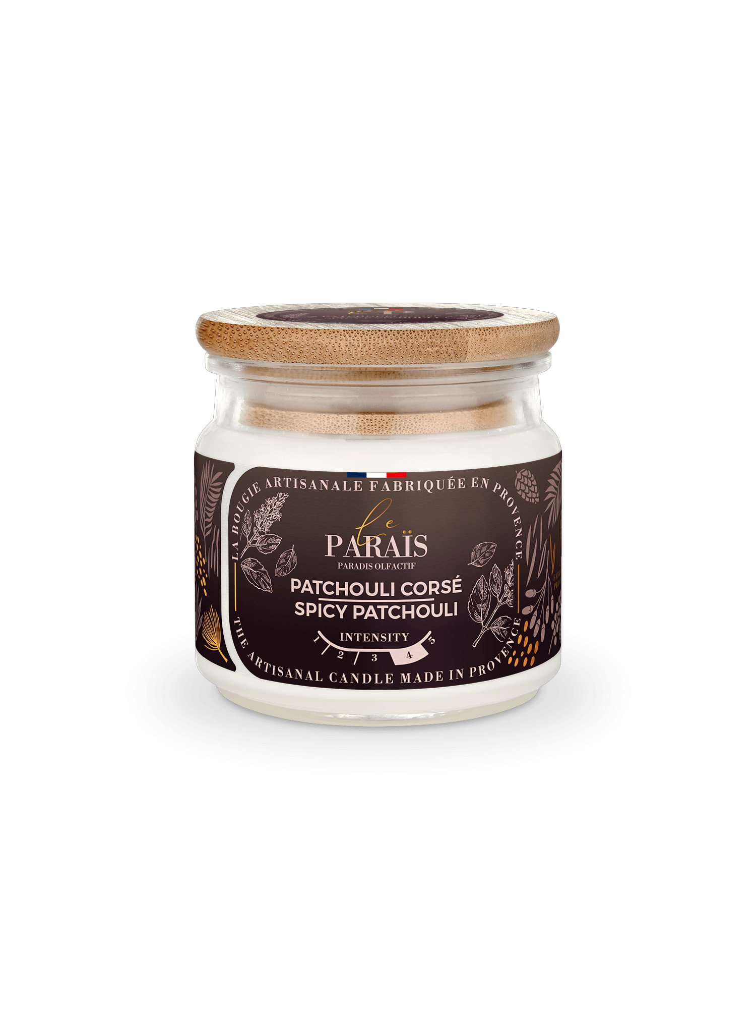Bougie parfumée Patchouli Corsé Le Paraïs 150ml