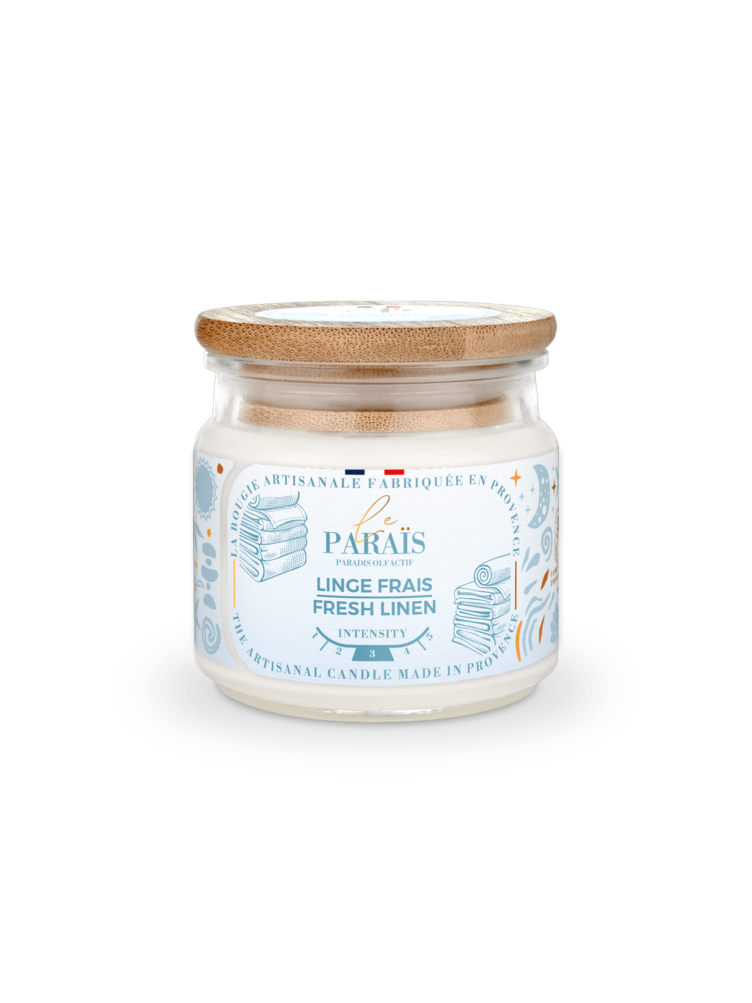 Bougie parfumée Linge frais Le Paraïs 150ml
