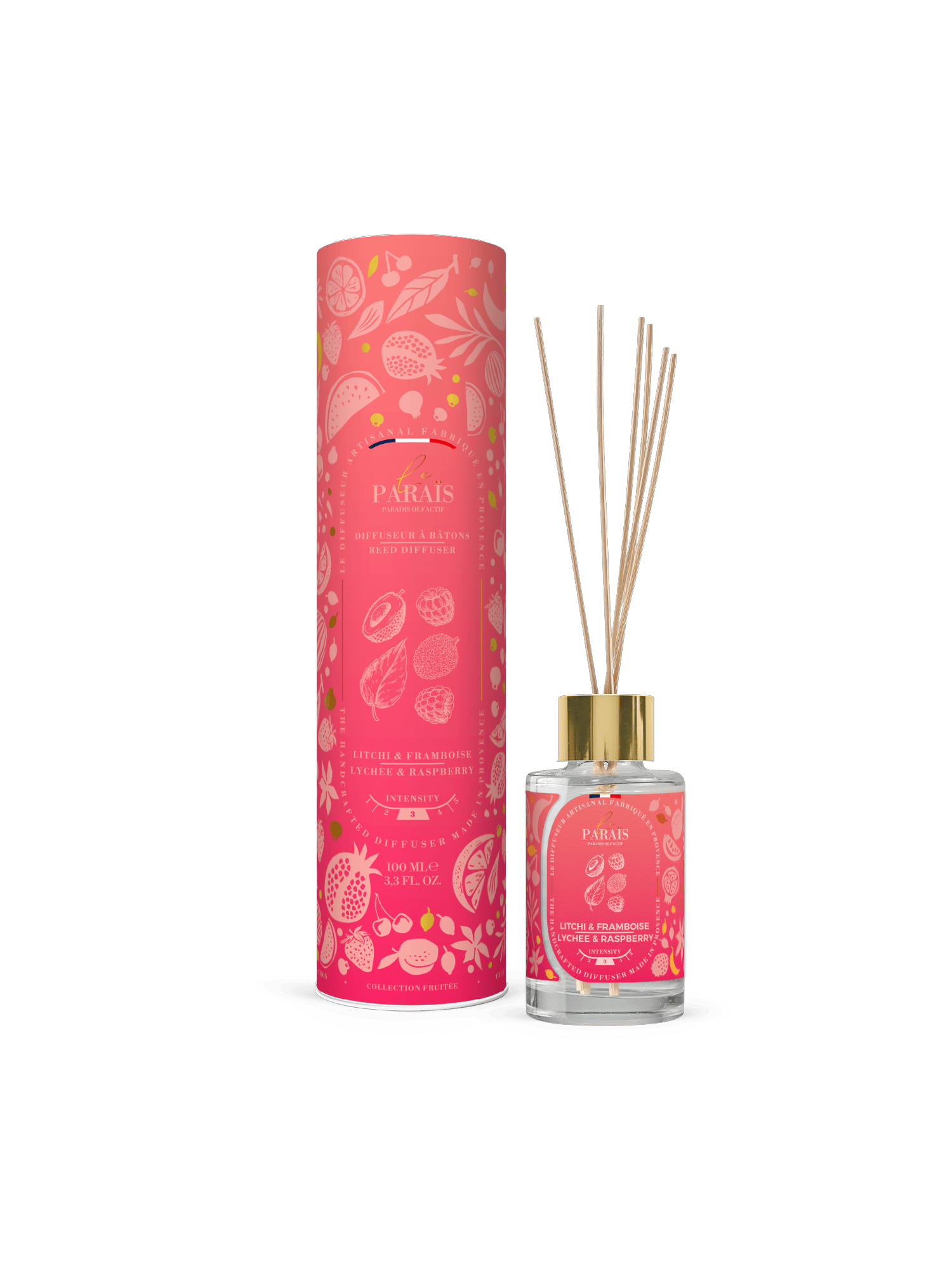 Diffuseur parfum maison Litchi & Framboise Le Paraïs
