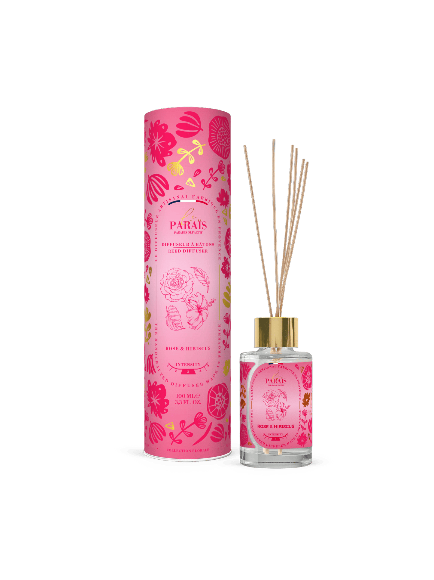 Diffuseur parfum maison Rose & Hibiscus Le Paraïs