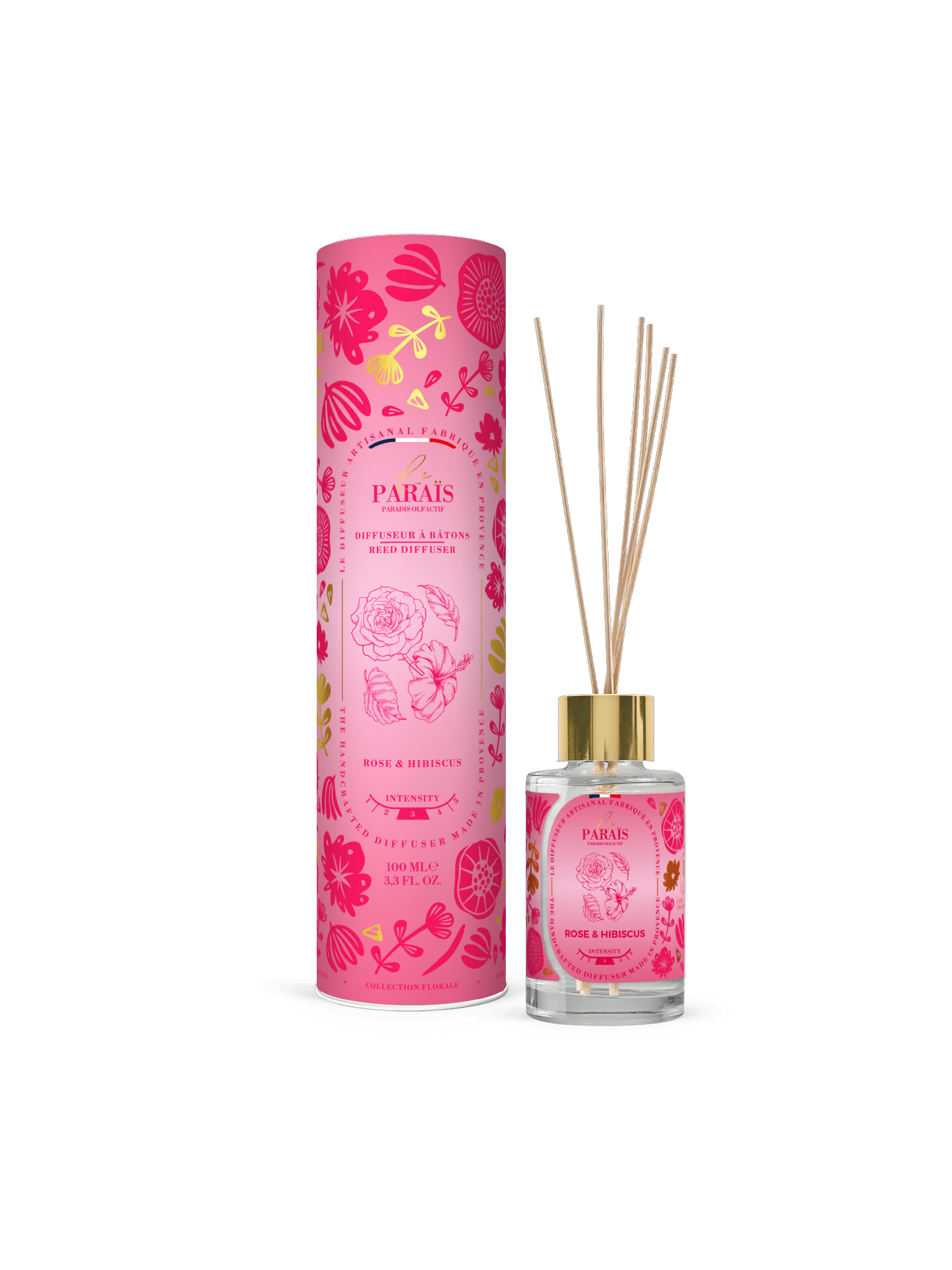 Diffuseur parfum maison Rose & Hibiscus Le Paraïs