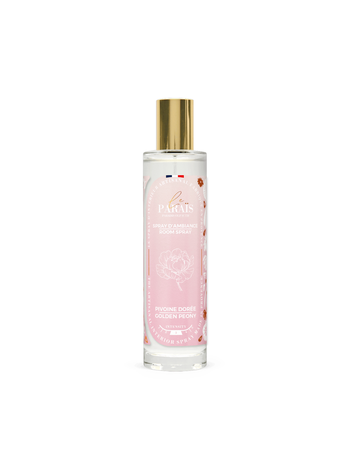 Spray d'ambiance Pivoine dorée Le Paraïs