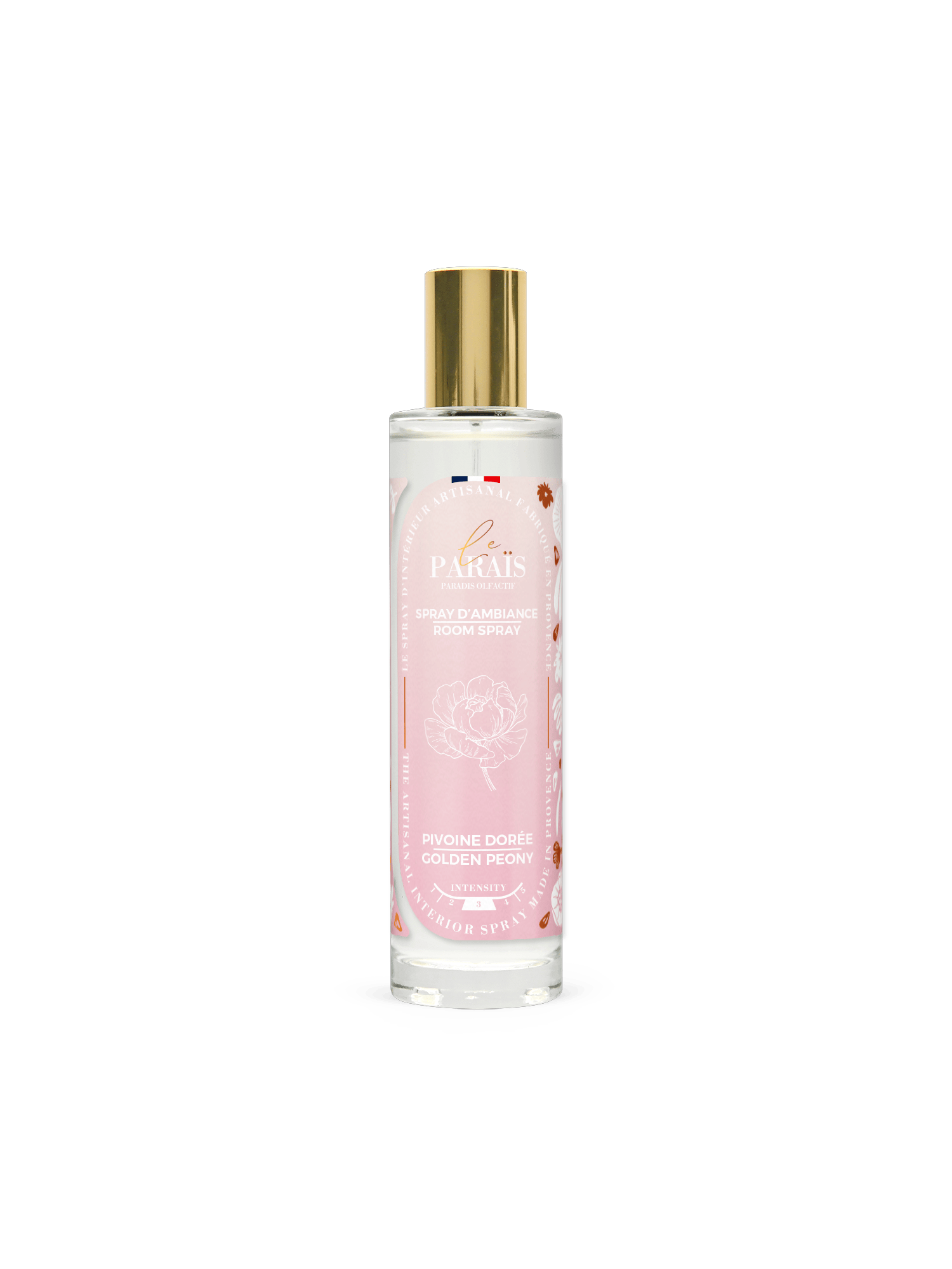 Spray d'ambiance Pivoine dorée Le Paraïs