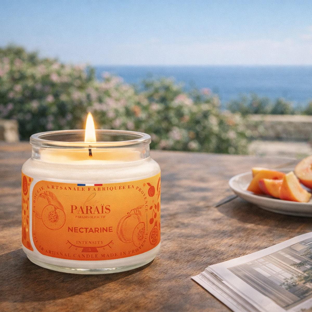 Bougie parfumée Nectarine, Le Paraïs