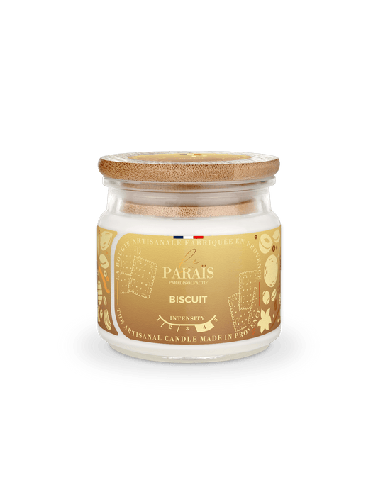 Bougie parfumée Biscuit 150 ml en cire végétale, Le Paraïs