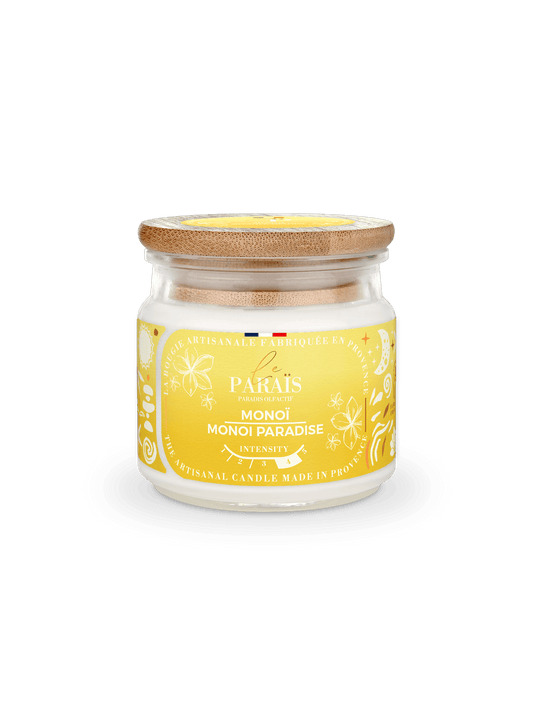 Bougie parfumée Monoï 150 ml en cire végétale, Le Paraïs