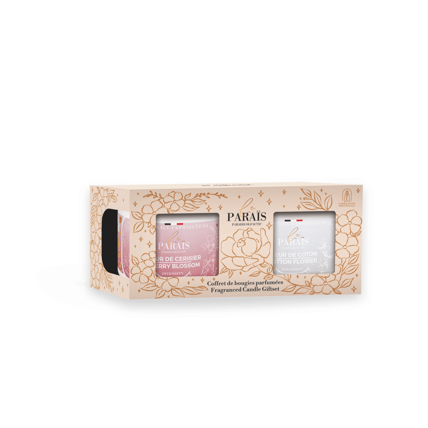 Coffret duo bougies parfumées Le Paraïs