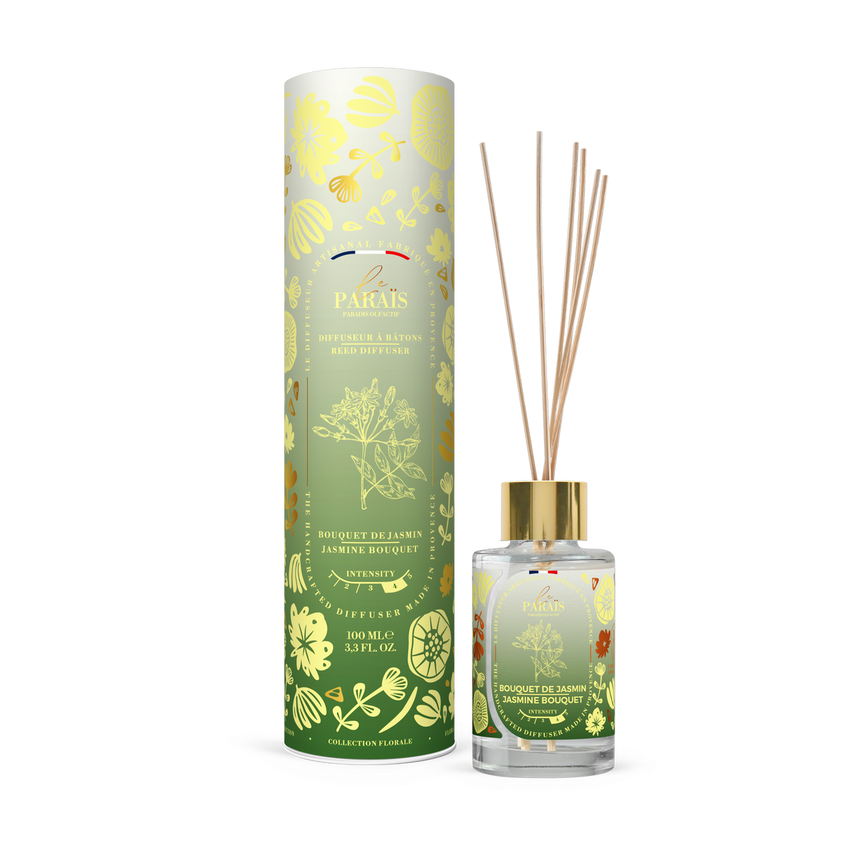 Diffuseur de parfum Bouquet de Jasmin 100 ml, Le Paraïs