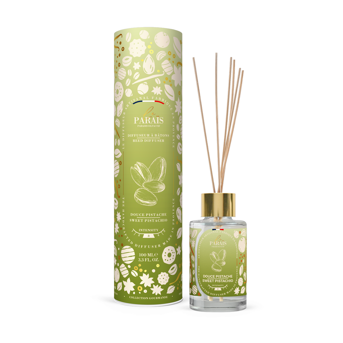 Diffuseur de parfum Douce Pistache 100 ml, Le Paraïs