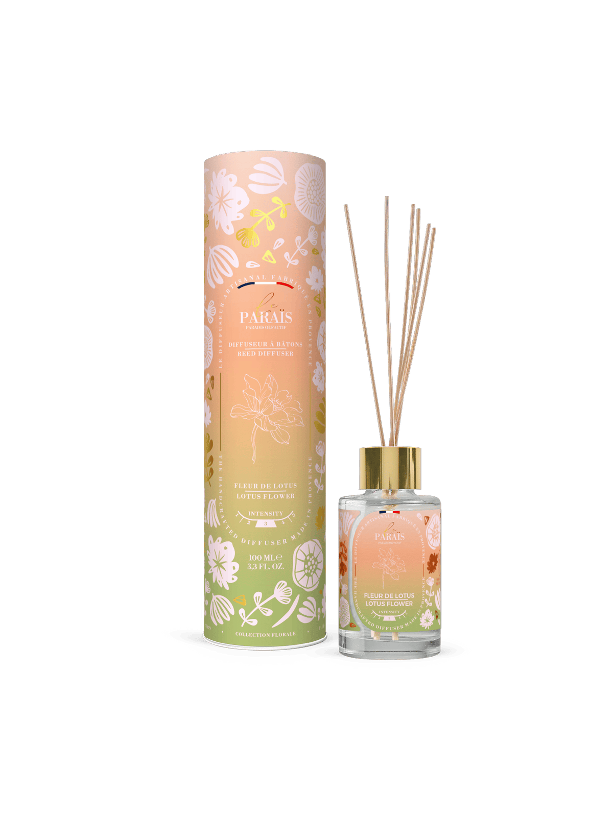 Diffuseur de parfum Fleur de Lotus 100 ml, Le Paraïs