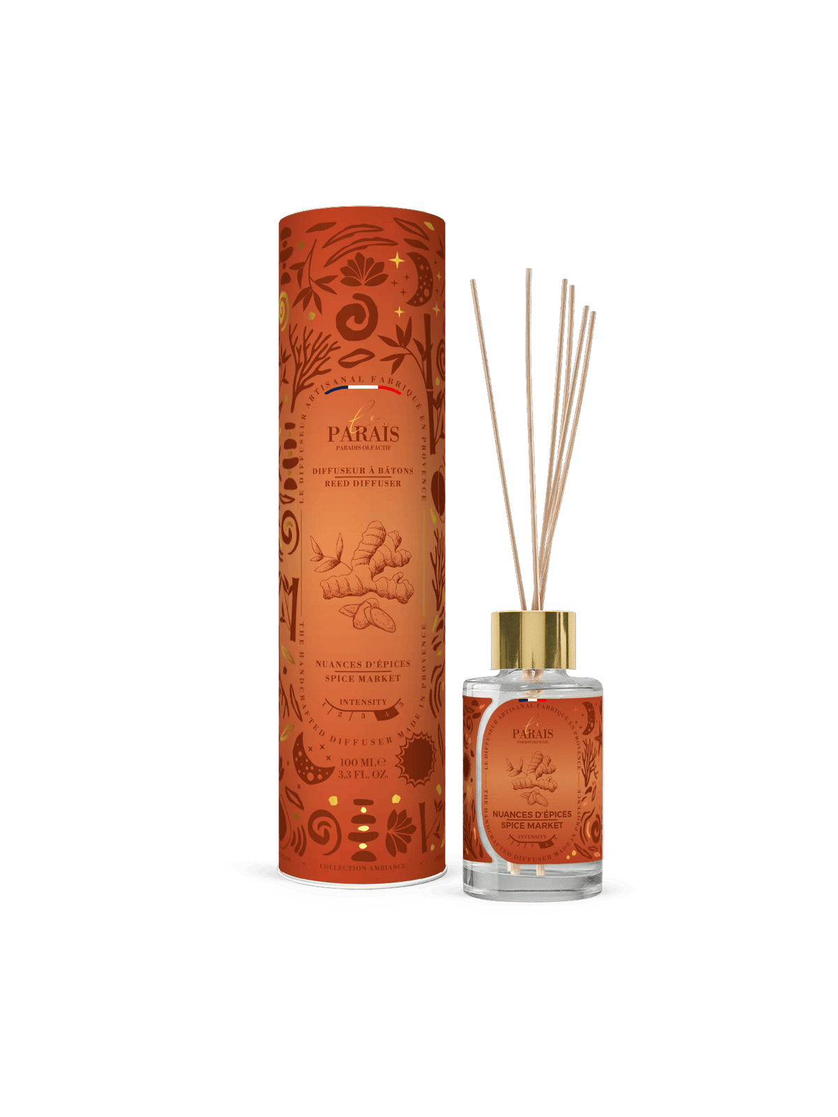 Diffuseur de parfum Nuances d'Épices 100 ml, Le Paraïs